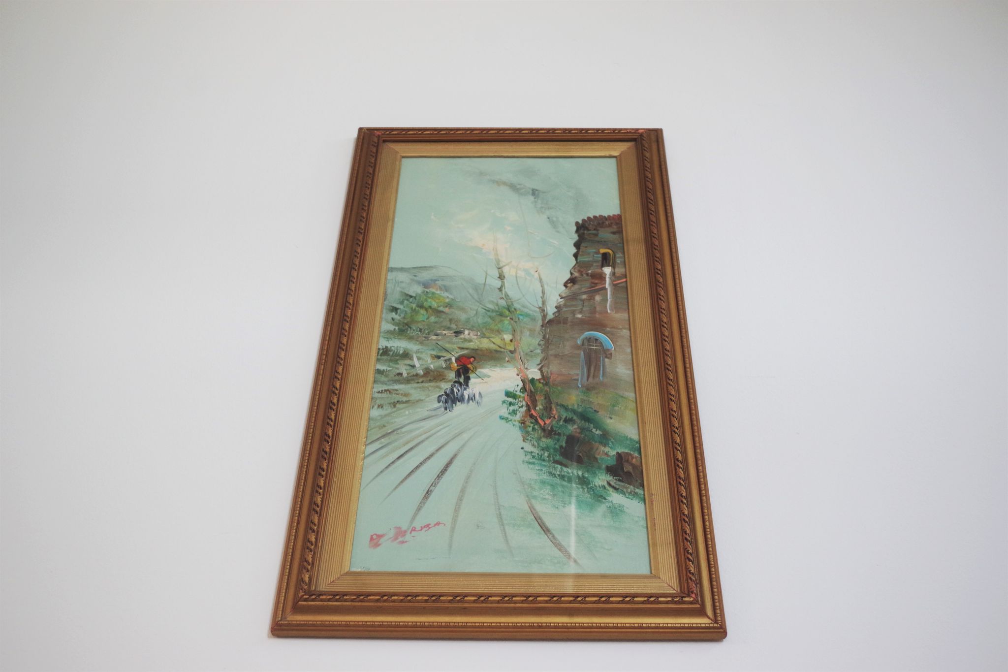 Paintings, oil on canvas, Moretti, 1970, set of 3