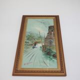 Paintings, oil on canvas, Moretti, 1970, set of 3