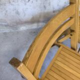 Pair of vintage folding wooden chairs