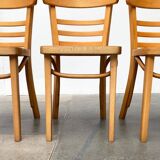 Mid-century German bentwood chairs by ZPM Radomsko for Mobilair, 1950s, set of 3.