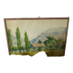 Aquarelle paysage signée de 1936