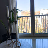 Candlestick in sheffield 2 candles, Italy 70s