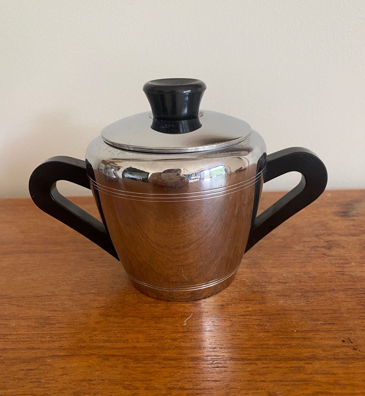 Teapot and copper sugar pot