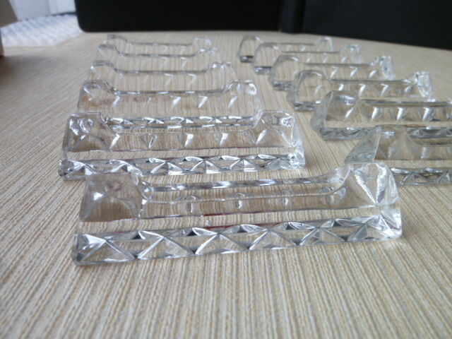 Box of 12 lead crystal knife holders