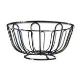 Modernist chrome metal fruit bowl – 1970s/80s