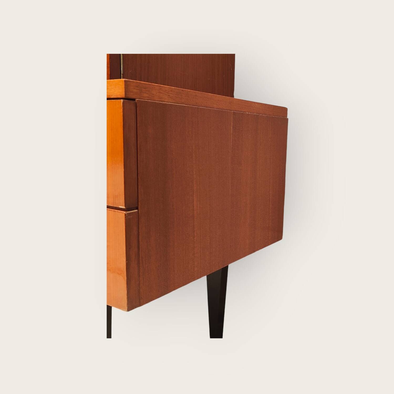 Teak veneer sideboard, mid-20th century