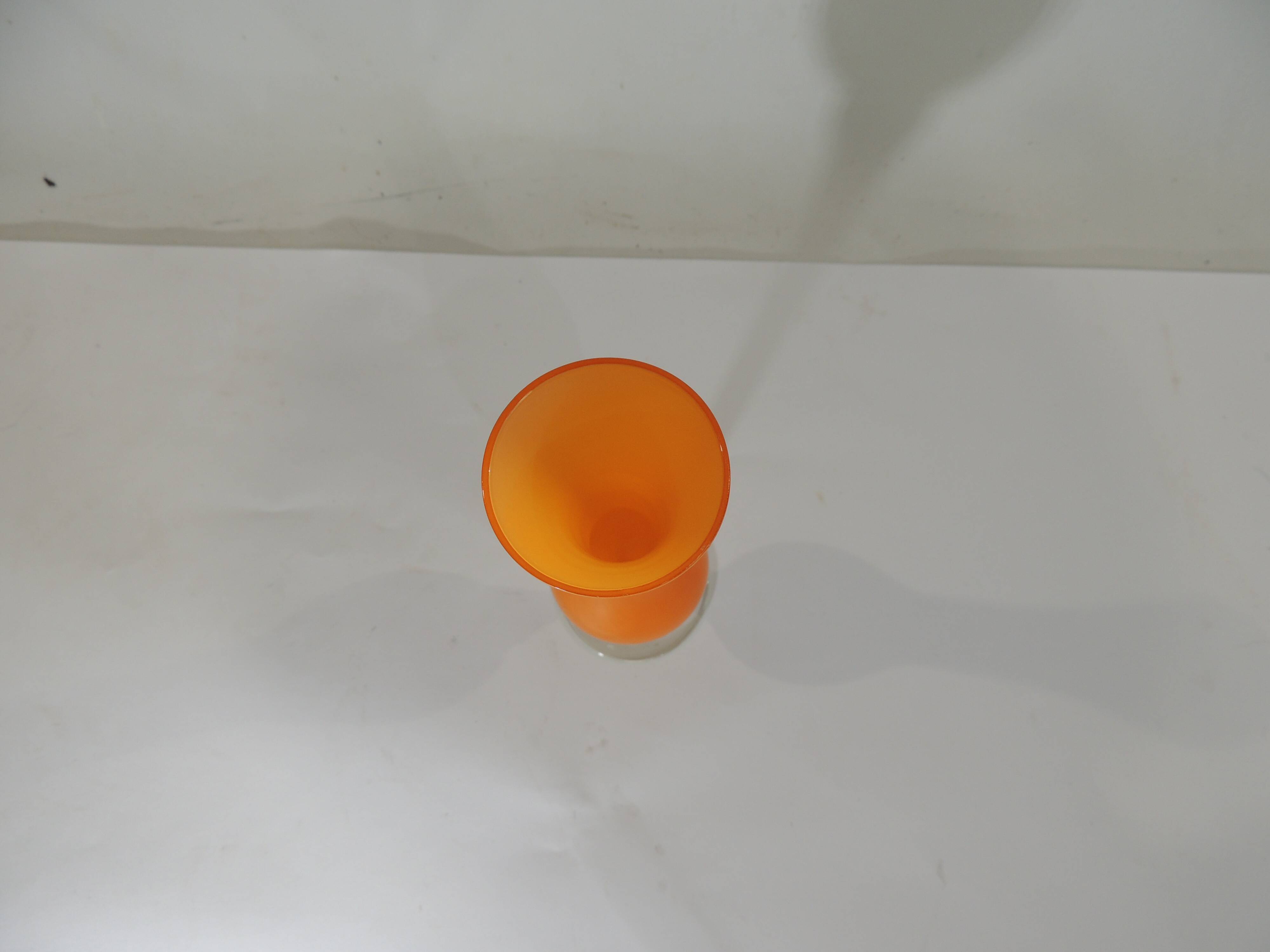 Opaline glass crystal vase