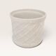 Glazed white earthenware cache-pot