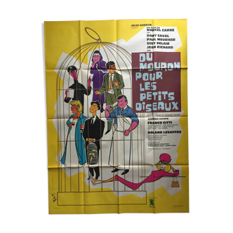 Cinema poster "Du Mouron for small birds" Marcel Carné 120x160cm 1963