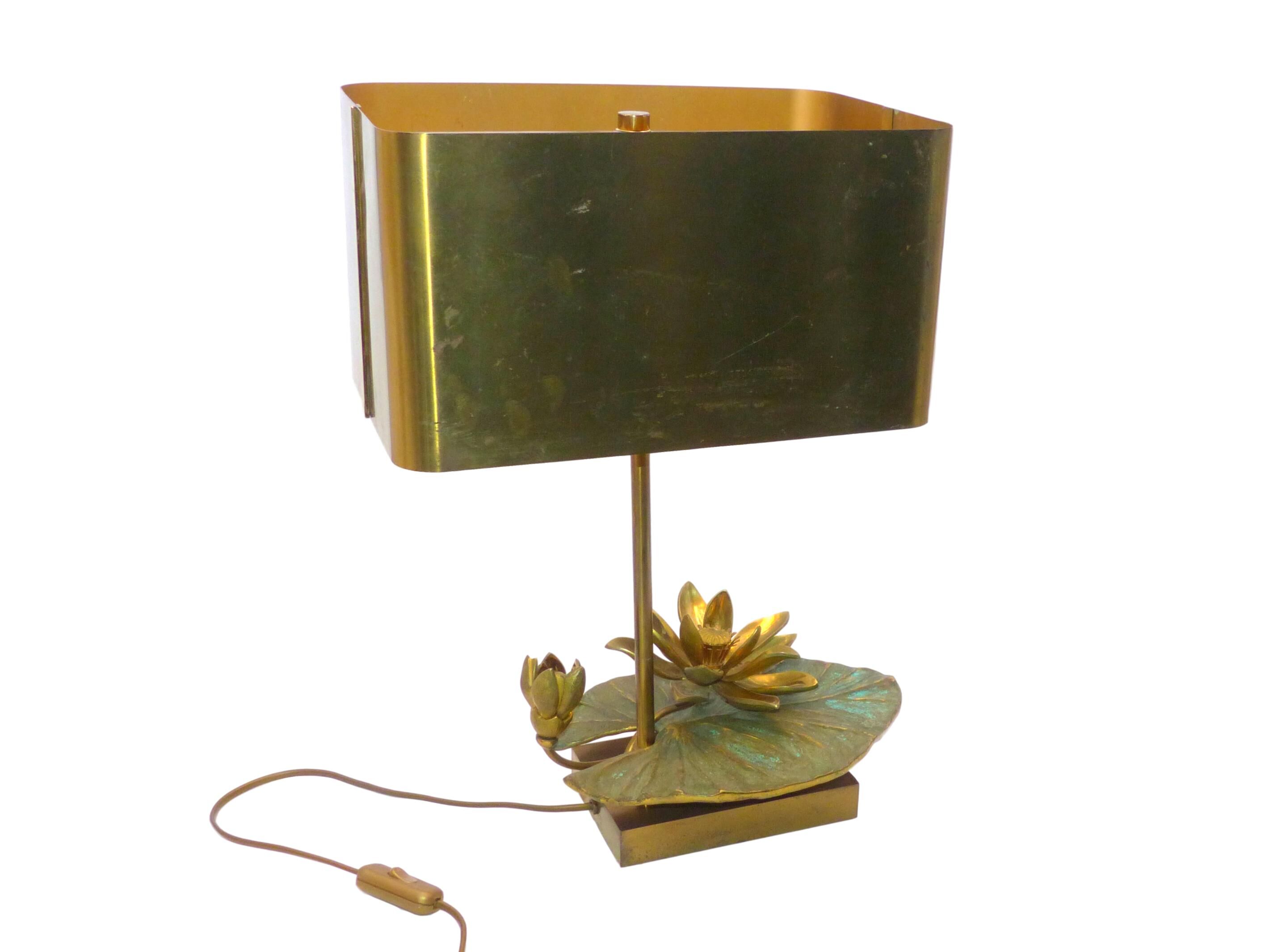 Charles House lamp with water lily
