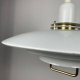 Large Danish AB BELID pendant lamp with handle, white, 1970/80
