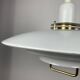 Large Danish AB BELID pendant lamp with handle, white, 1970/80