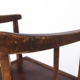 Vintage Armchair 1950s Germany, Beech Wood, Mid Century Accent Chair