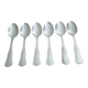 Set of 6 silver metal spoons