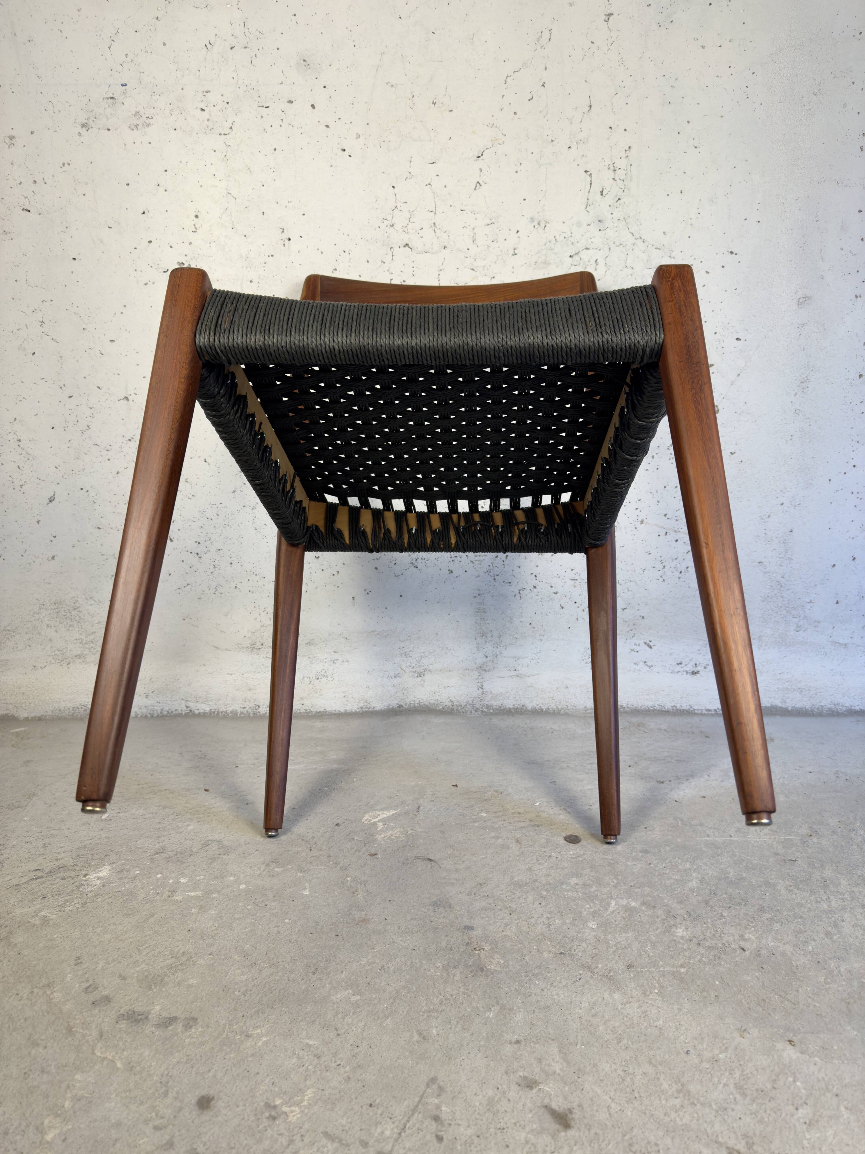 Dining Chair – Teak & Black Danish Cord,  1960