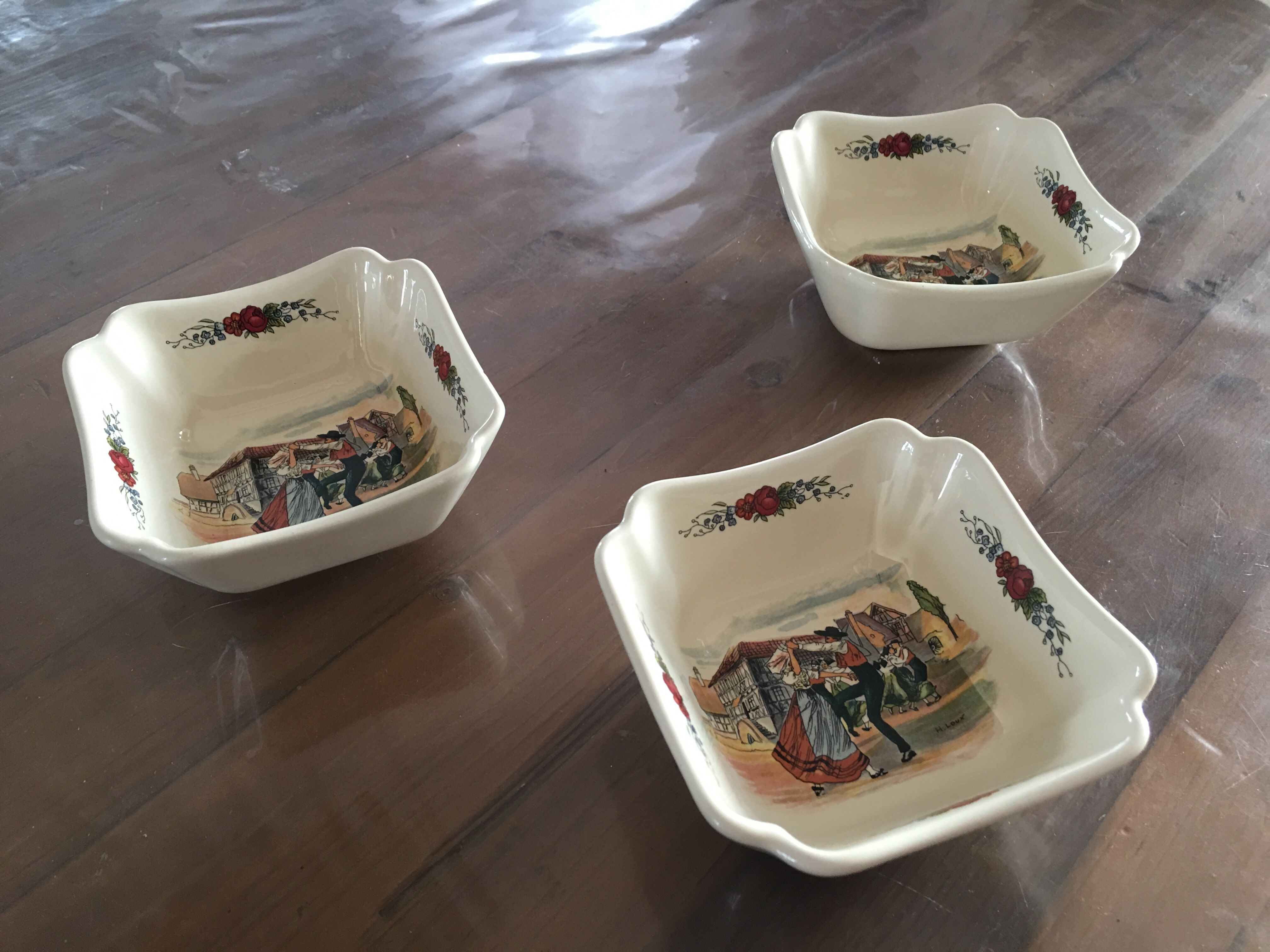 Ensemble de 3 ramequins Sarreguemines Obernai