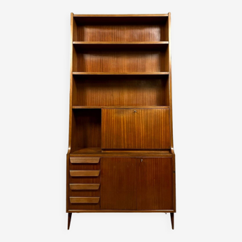 Barovero Turin: Superb teak secretary bookcase