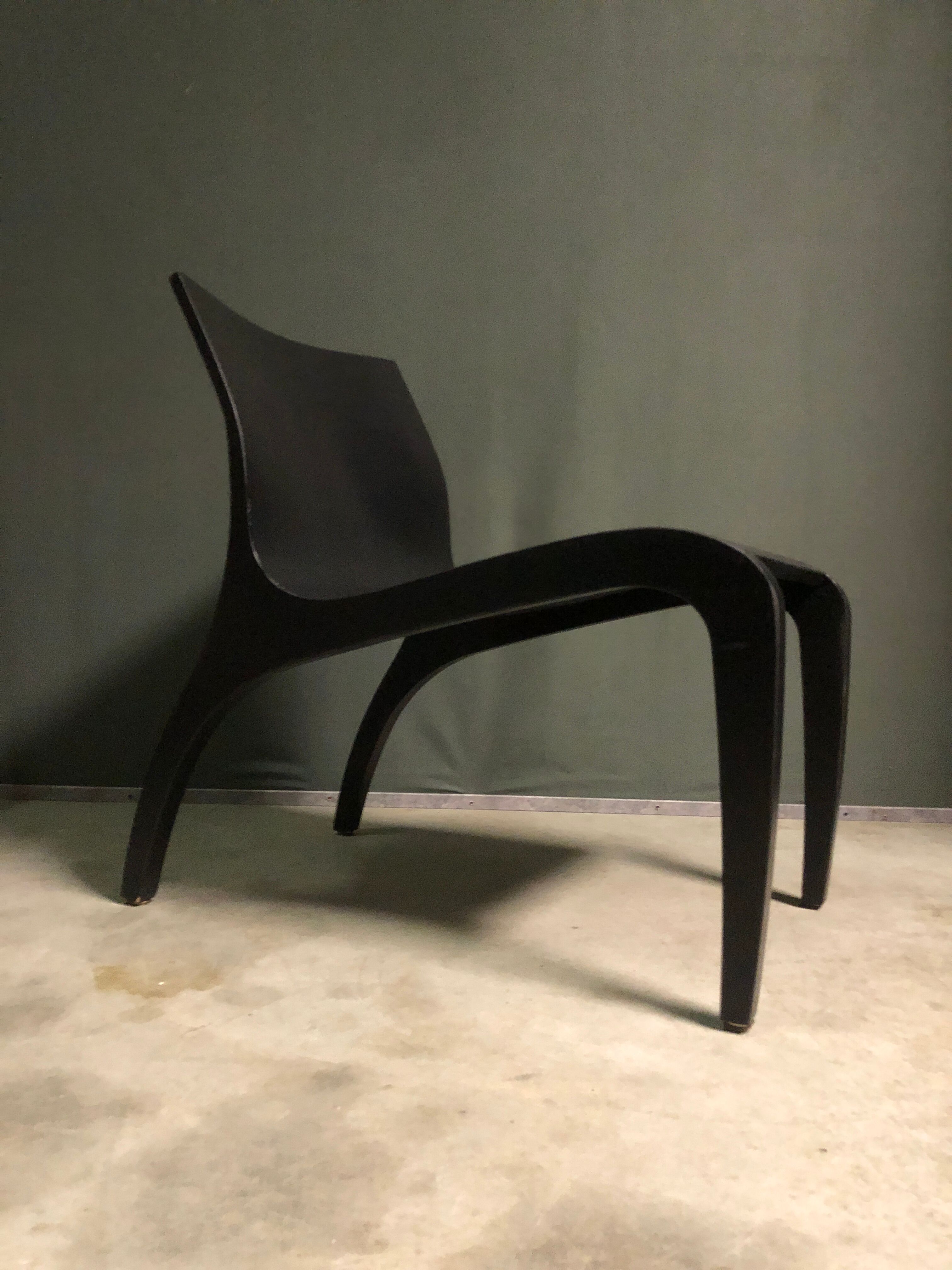 'studio parade' minimalist wooden lounge chairs