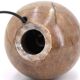 Marble ball lamp, beige lampshade, 1960s