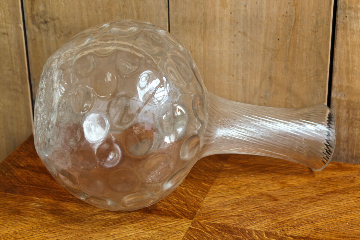Old monumental glass decanter