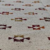 Tapis tissés main blanc et marron 125x180cm
