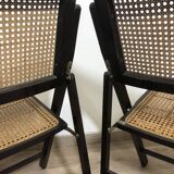 Paire de chaises cannées