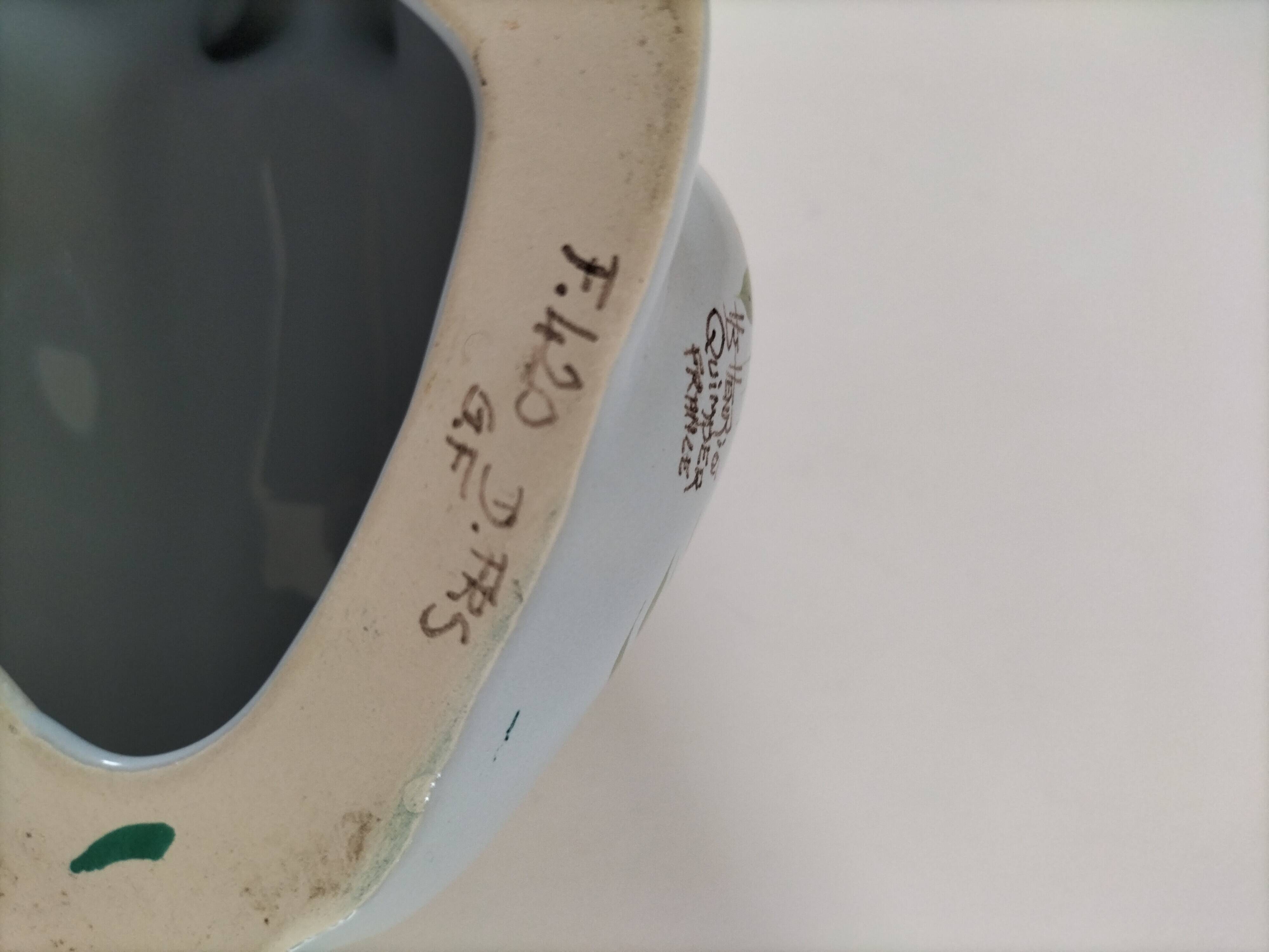 Rabbit earthenware hb henriot quimper