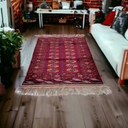 Vintage turkoman rug ,feiner handgeknüpfter orientteppich turkoman teppich, 133 x 84 cm