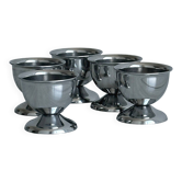 Lot de 5 coquetiers vintage en inox