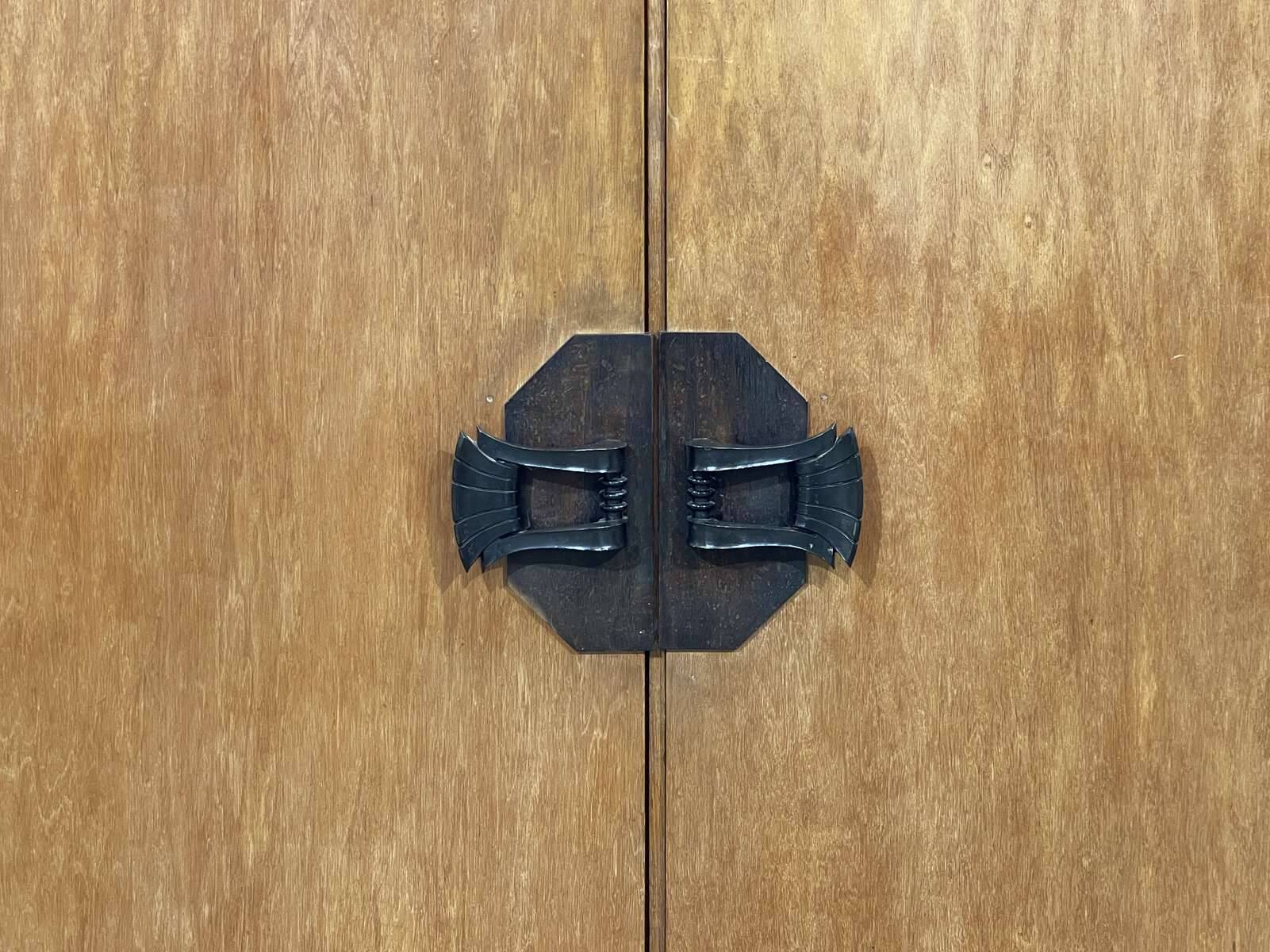 1950s Art Deco armoire in okoumé veneer