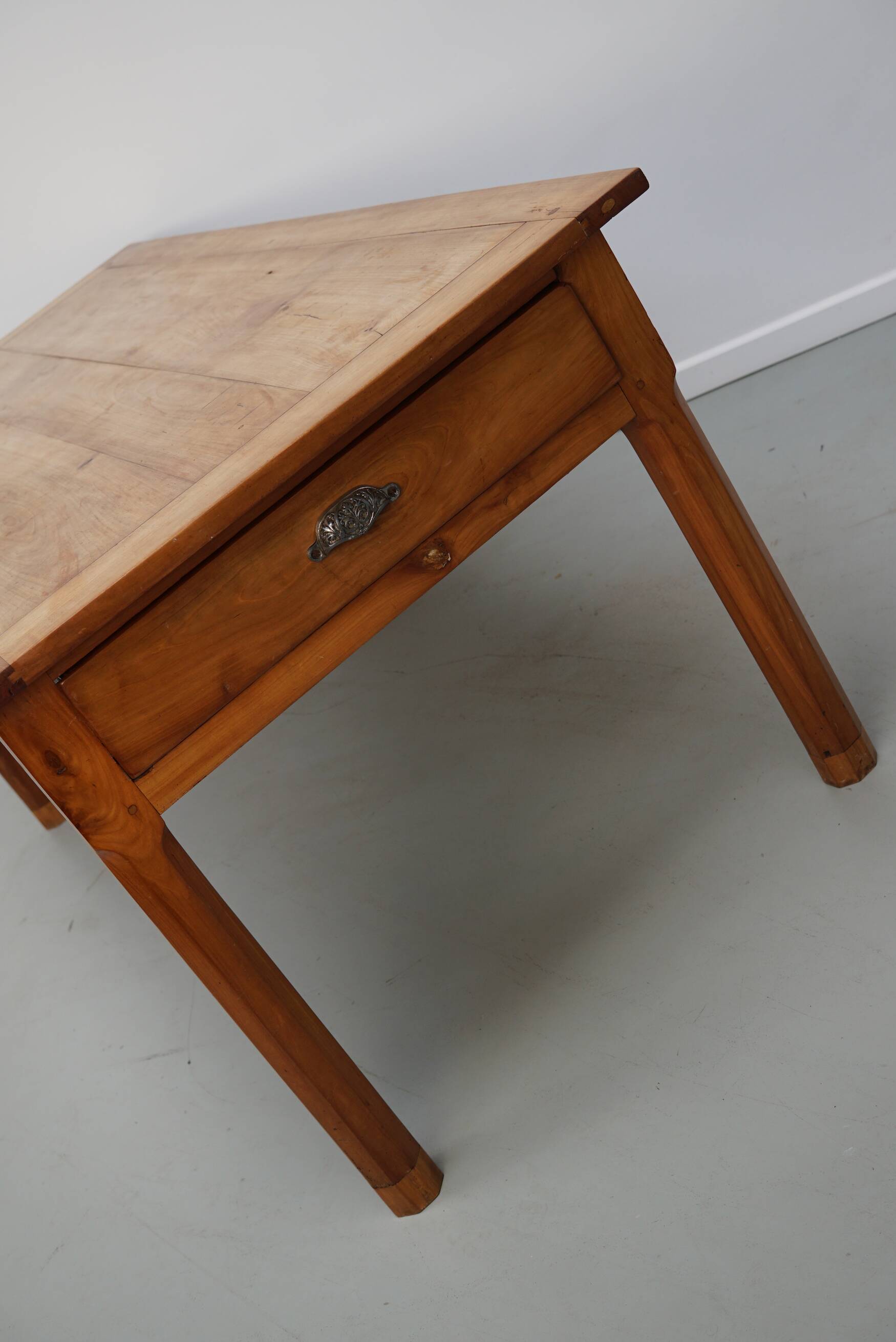 Antique Cherry French Farmhouse Dining Table, 19th Century