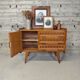 Buffet vintage bois et rotin