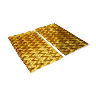 Carpet, batch of 2 descents of acrylic bed Vintage Peltex from the 70s.