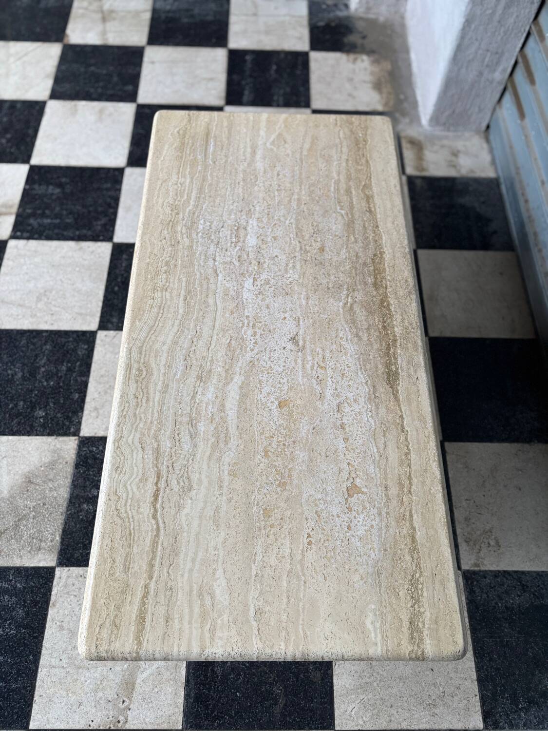 Vintage travertine coffee table