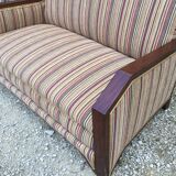 1940s art deco mahogany bench