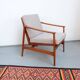 Vintage Thonet teak armchair, retro 1960s–70s style.