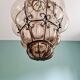 Large Venetian suspension in smoked blown Murano glass, mid-20th century.