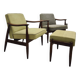 Ensemble de fauteuils GFM-87 avec repose-pieds par E. Homa/J. Kędziorek, années 1960-70, polonais