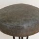 Metal and leather stool