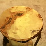 Antique gilded rococo gueridon with 2 onyx tops – Napoleon III