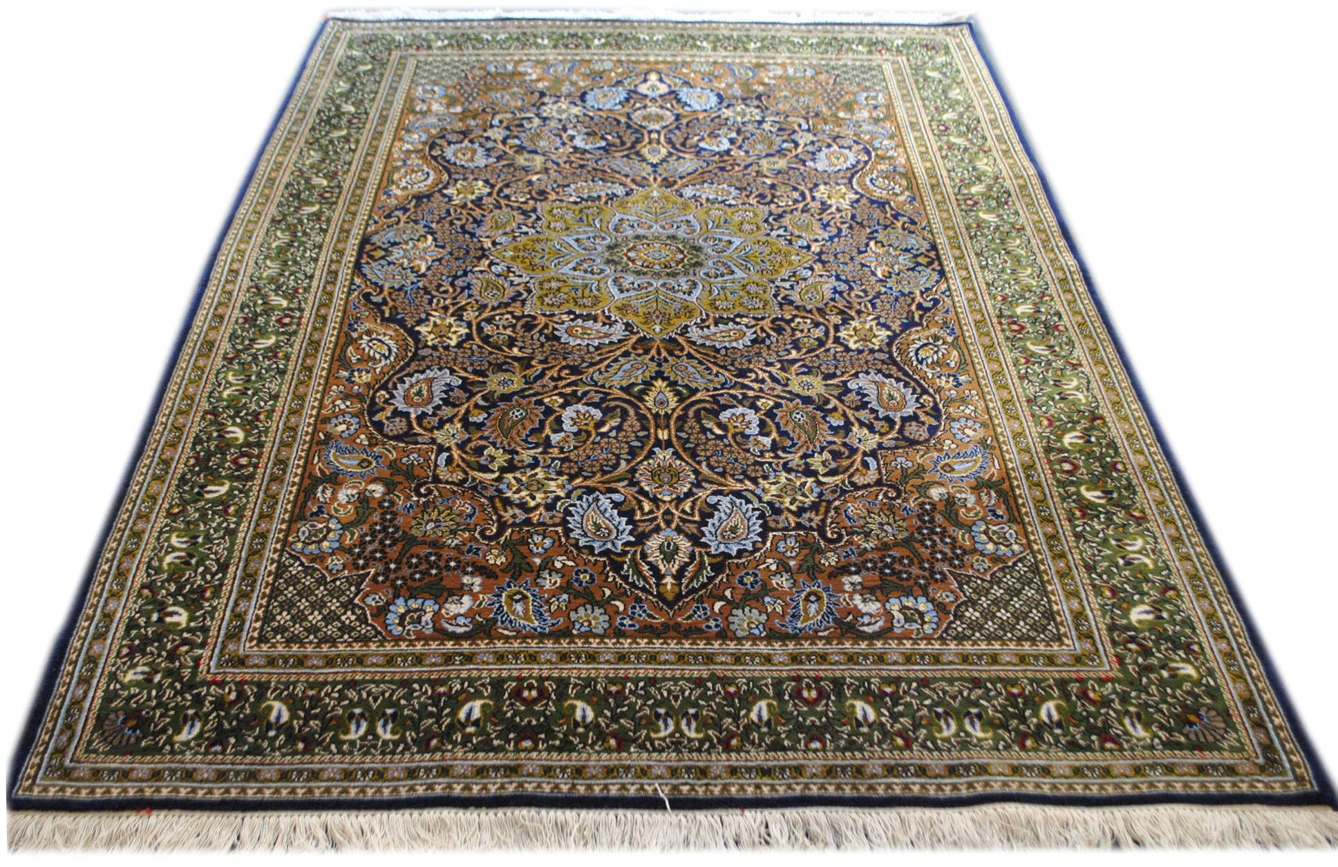 Authentic Persian carpet kork Ghom 205cm x 140cm