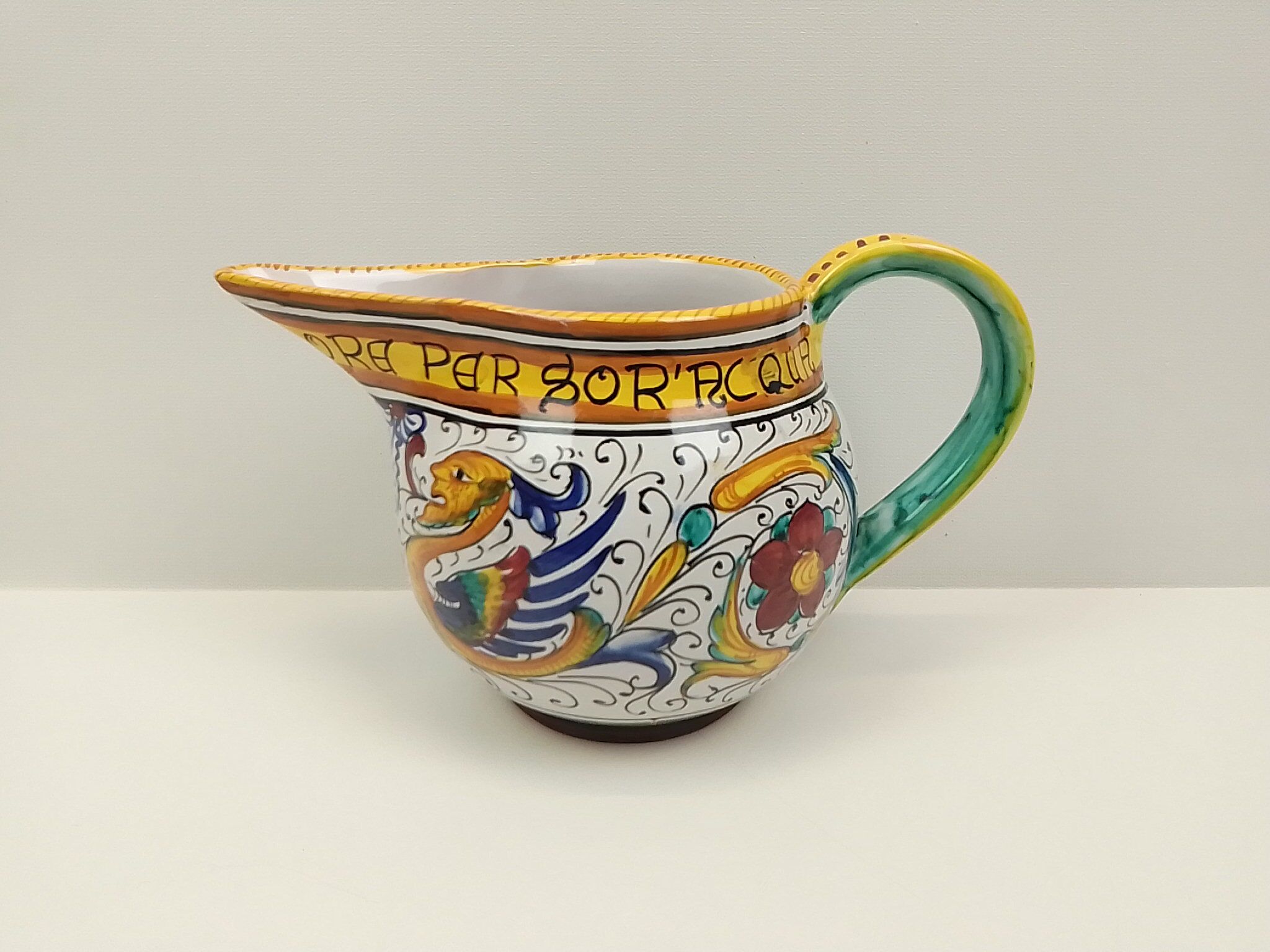 Multicolored ceramic pitcher – Franchi Assisi