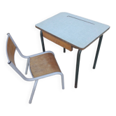 Bureau ecolier en formica avec sa chaise