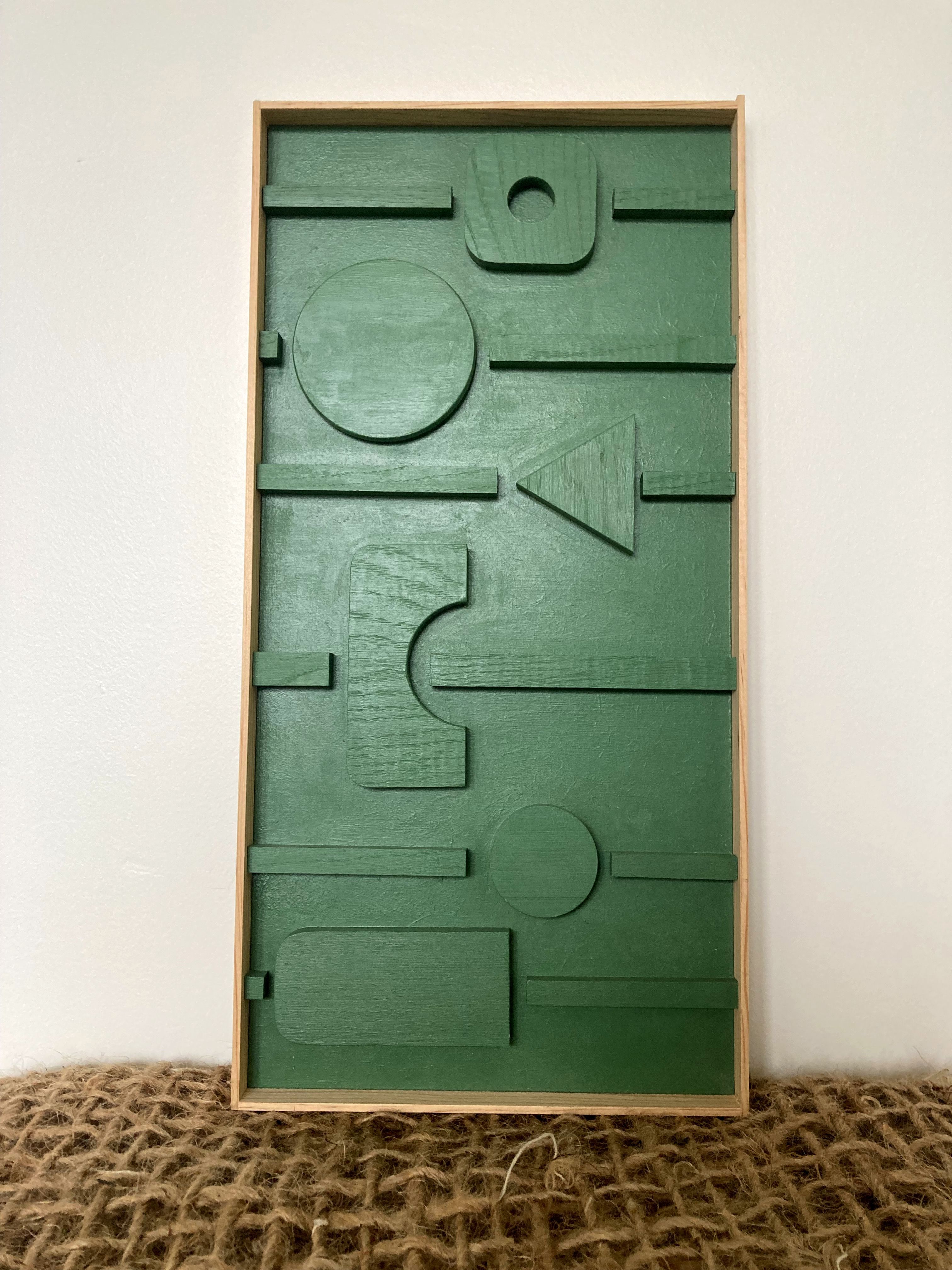 Green wooden board