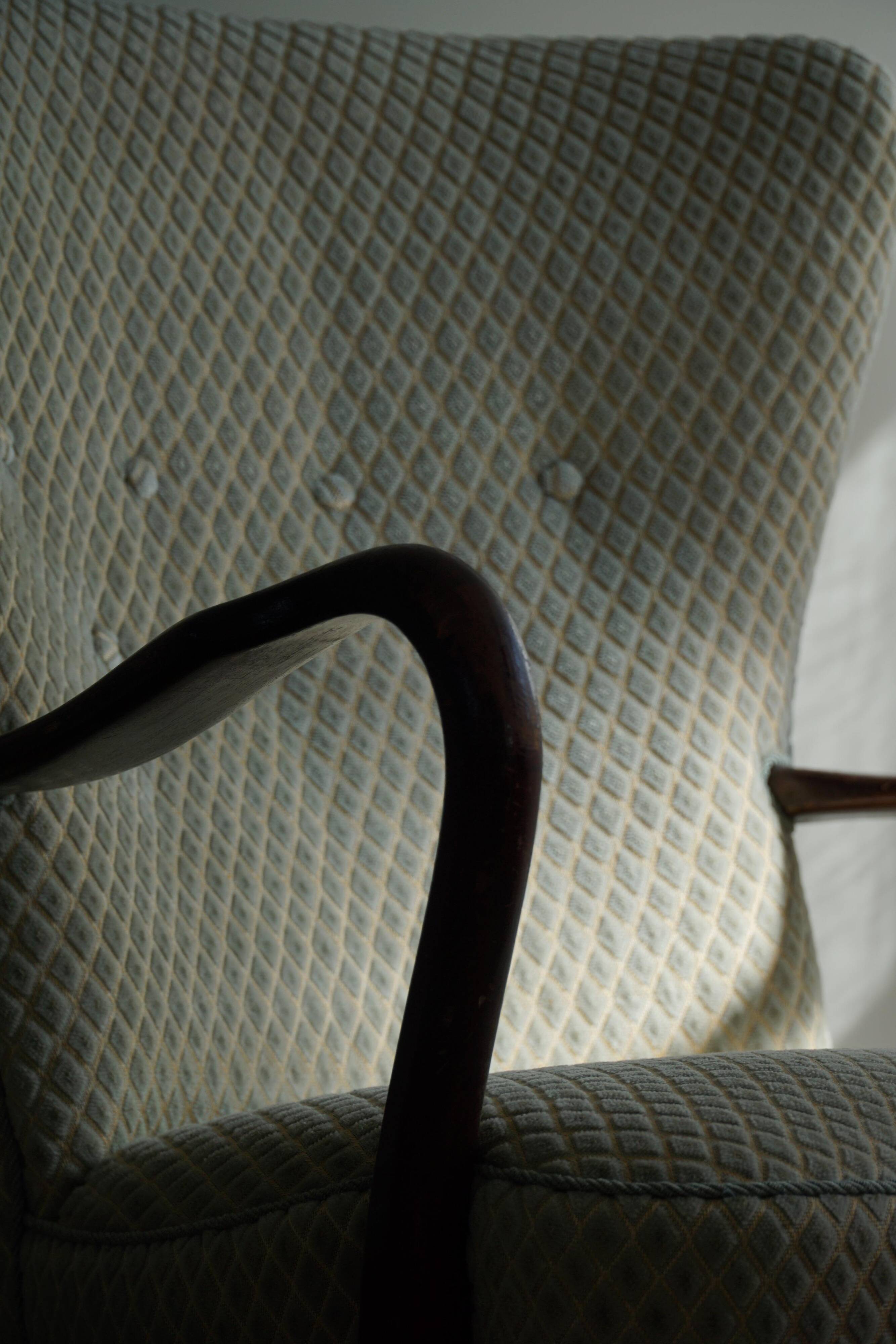 Slagelse Møbelfabrik, modern Danish chaise longues with beech footstool, 1960s