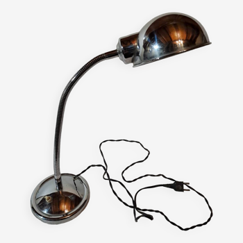 Lampe de bureau articulée en métal chromé années 60