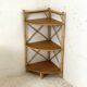 Etagère d'angle en rotin vintage 1960