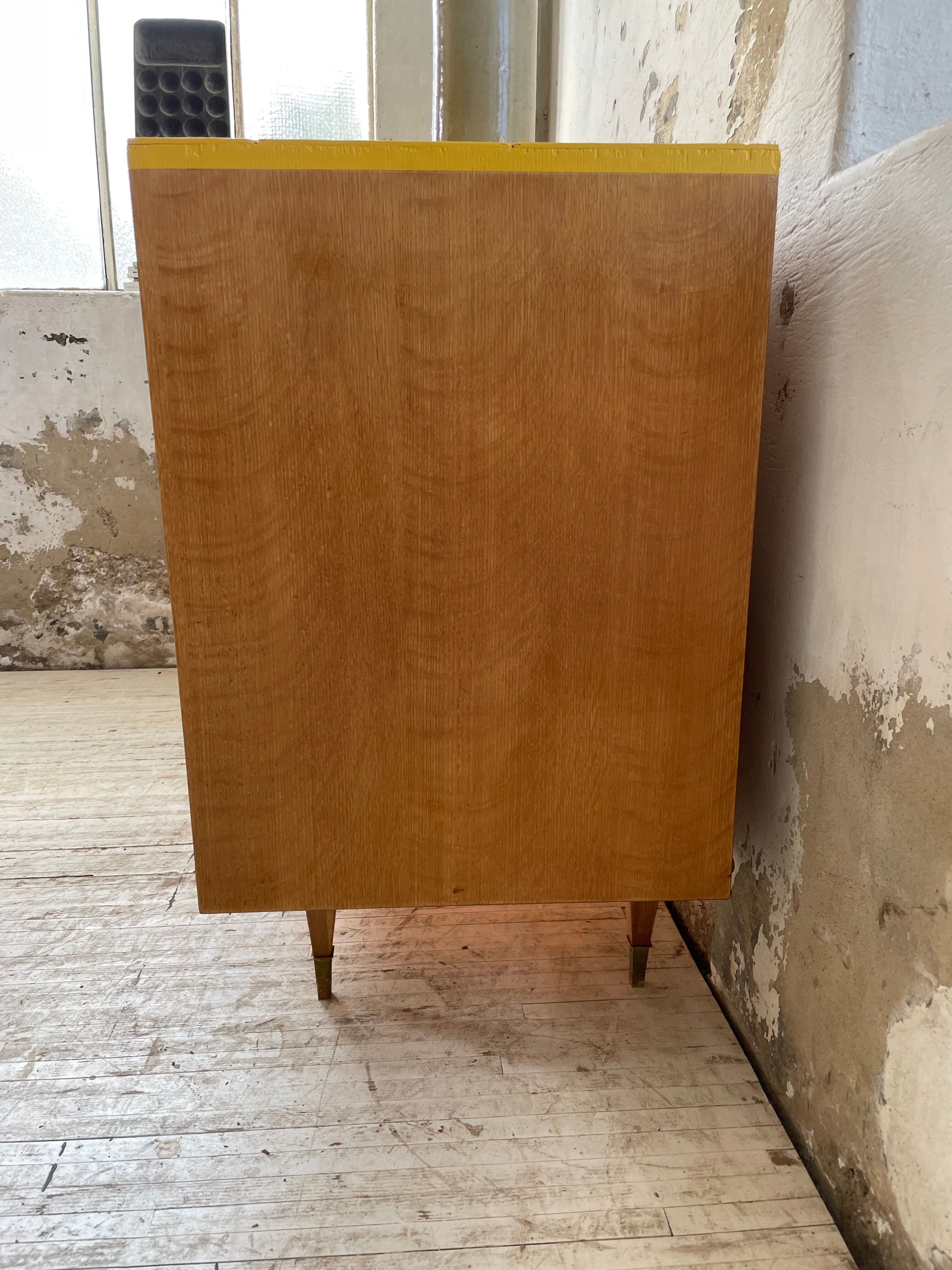 Furniture chest of drawers two-tone 60s