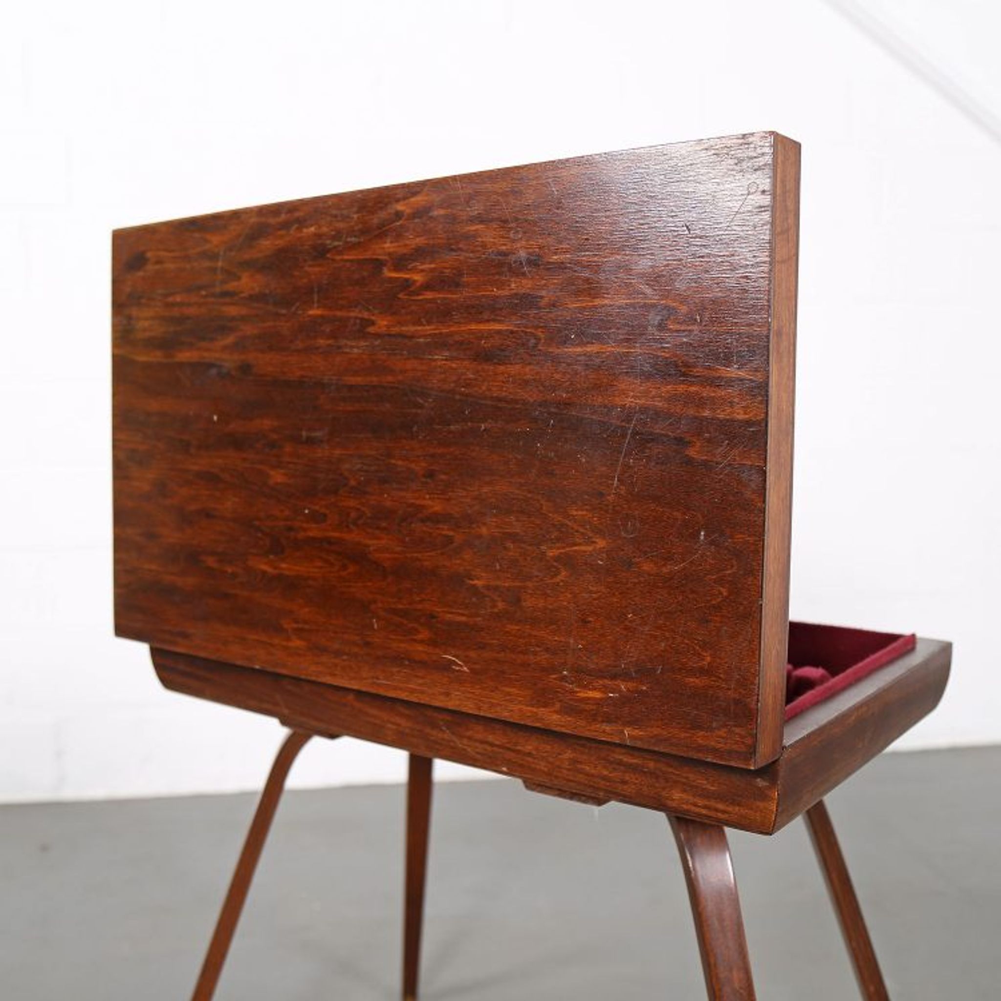 Vintage rosewood cutlery console