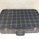 Old suitcase travel fabric Scots & brass + Cove black Vintage Leather trunk
